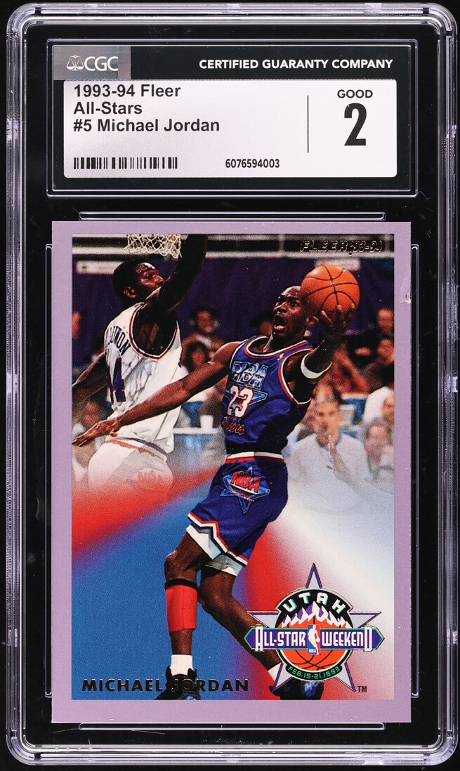 1993 Fleer All-Stars Michael Jordan #5 CGC 2 GD
