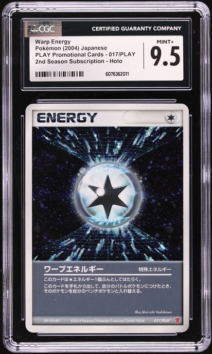 2004 Pokemon Japanese PLAY Promotional Cards Holo Warp Energy #16 CGC 6.5  EXMT+ on Fanatics Collect