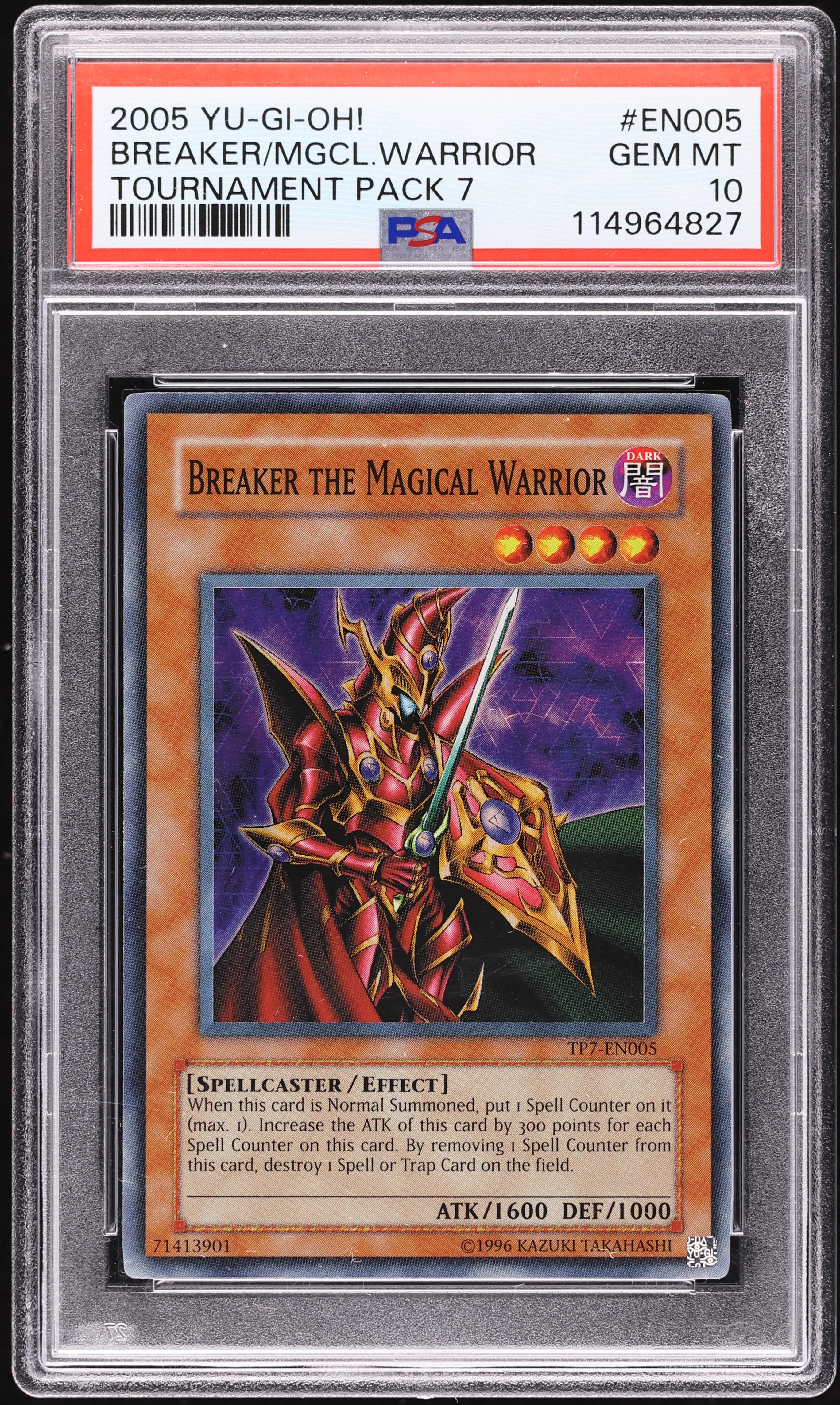 2005 Yu-Gi-Oh! Tournament Pack 7 Breaker The Magical Warrior #TP7-EN005 PSA  10 on Fanatics Collect