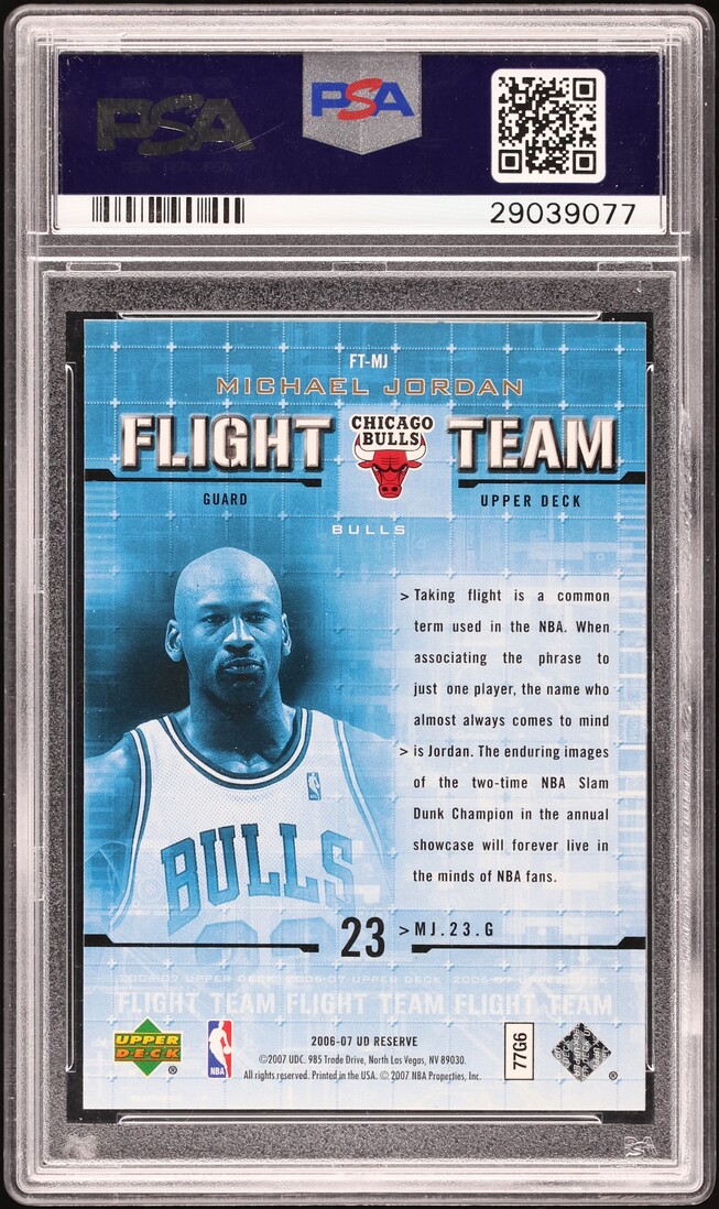 2006 Upper Deck Reserve Flight Team Gold Michael Jordan #FT-MJ PSA 10 GEM MINT