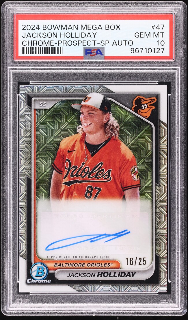 2024 Bowman Chrome Mega Box Jackson Holliday PROSPECT AUTO /25 #47 