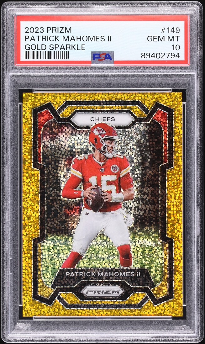 2023 Panini Prizm Gold Sparkle Patrick Mahomes II /24 #149 PSA 10 GEM MINT
