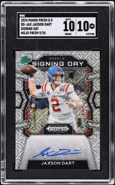 2024 Panini Prizm Signing Day Mojo Jaxson Dart ROOKIE AUTO /25 #SD