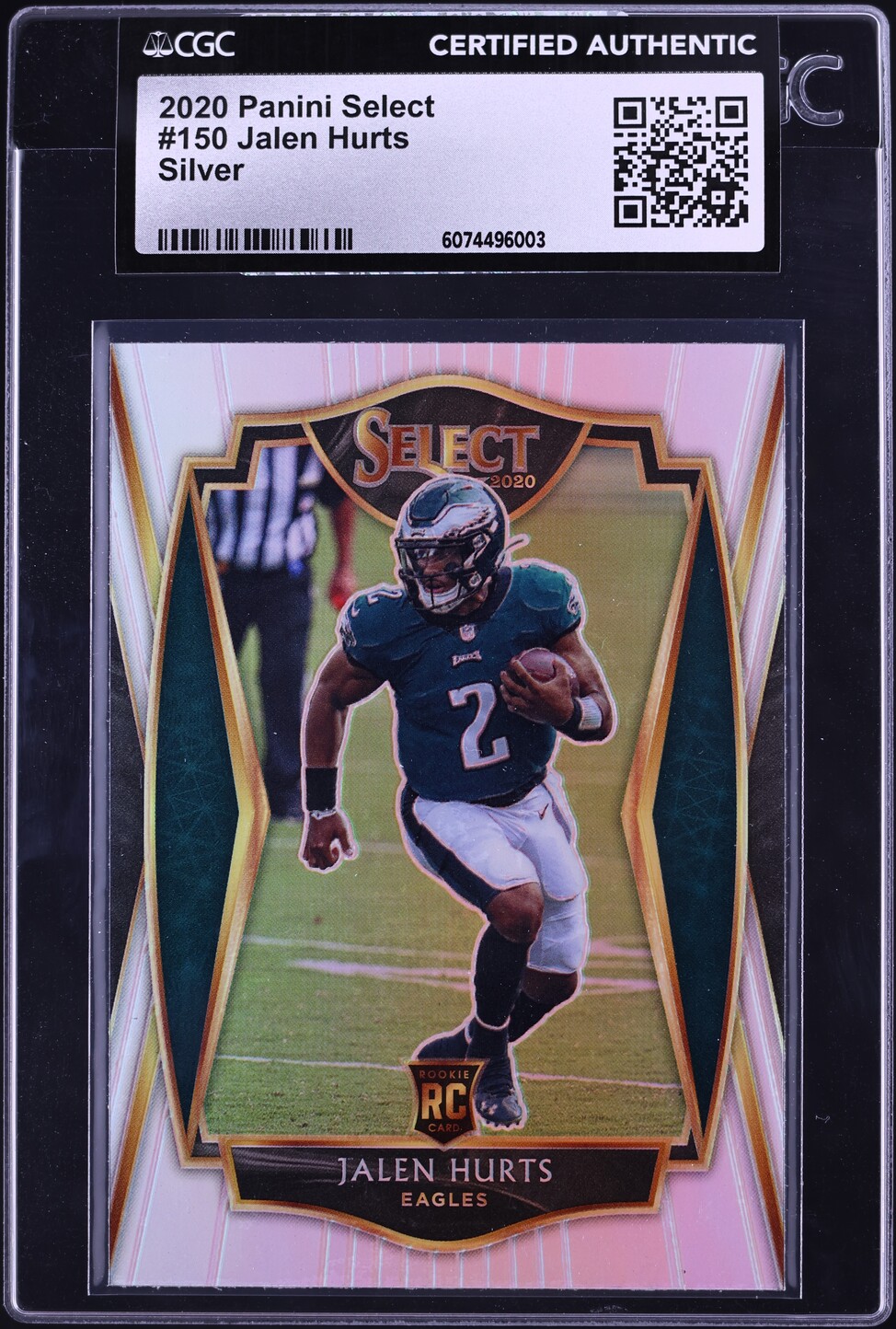 2020 Select Premier Level Silver Jalen Hurts ROOKIE #150 CGC AUTH