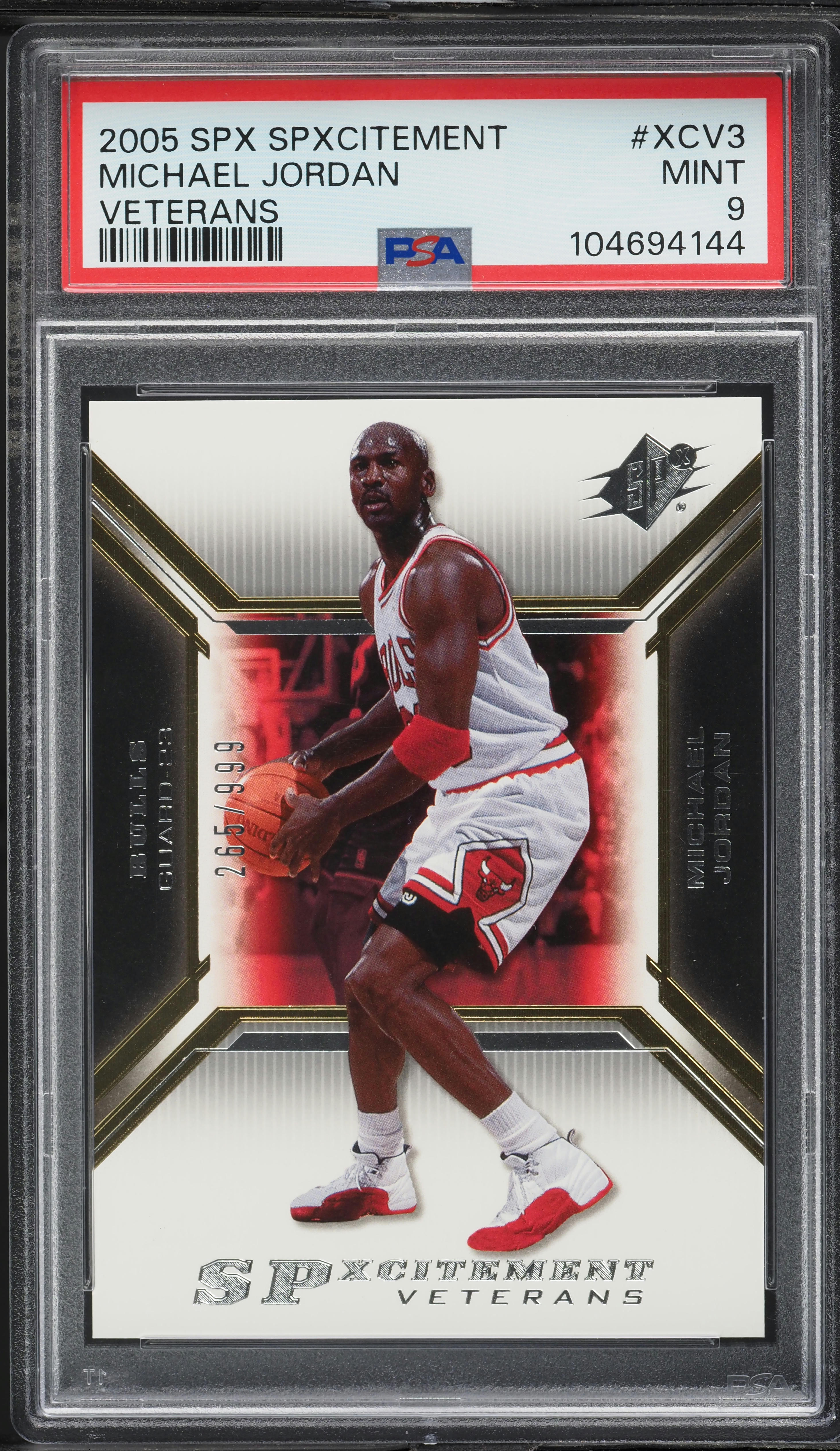 2005 SPx SPxcitement Veterans Michael Jordan /999 #XCV3 PSA 9 MINT