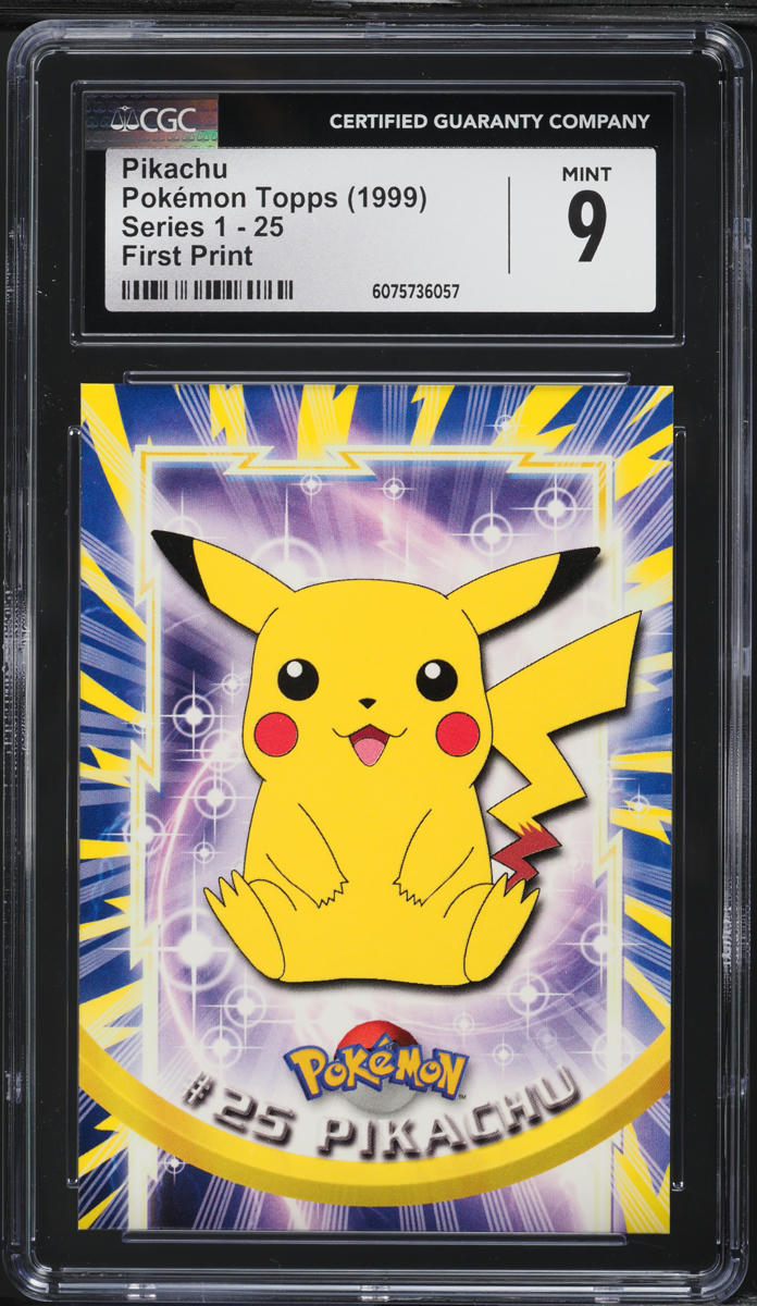 1999 Topps Pokemon Series 1 Pikachu #25 CGC 9 MINT on Fanatics Collect
