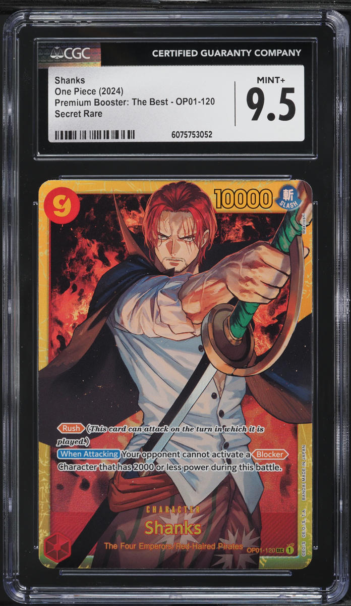 2024 One Piece Premium The Best Shanks #OP01-120 CGC 9.5 MINT+ on Fanatics  Collect