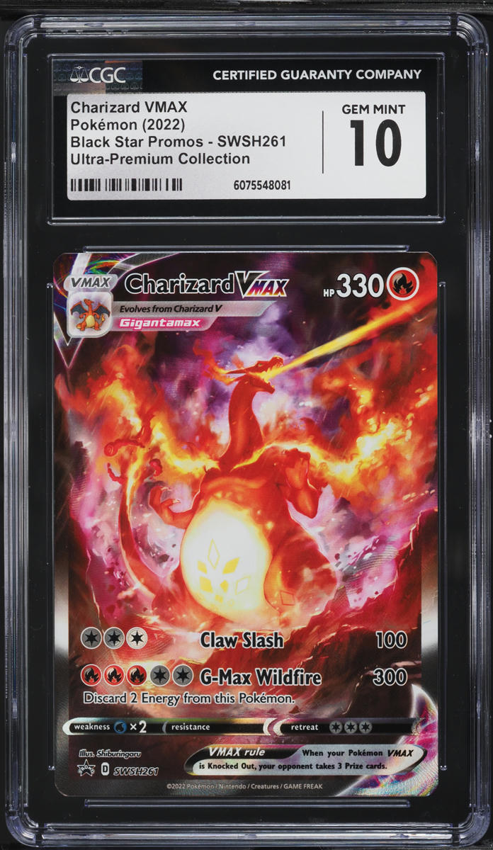 2022 Pokemon SWSH Black Star Promo Ultra Premium Charizard VMAX #SWSH261 CGC 10