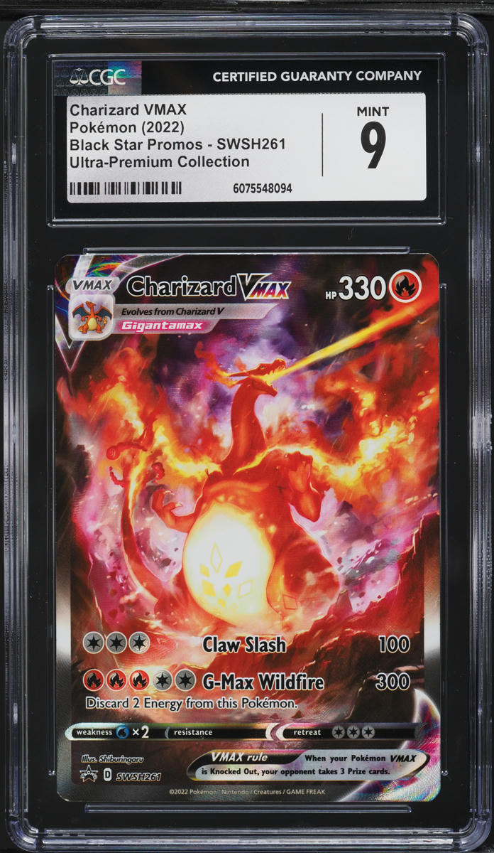 2022 Pokemon SWSH Black Star Promo Ultra Premium Charizard VMAX #SWSH261 CGC 9