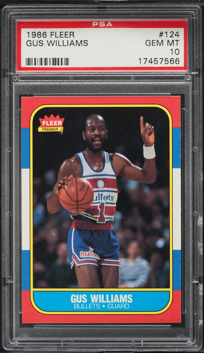 1986 Fleer Basketball Gus Williams #124 PSA 10 GEM MINT