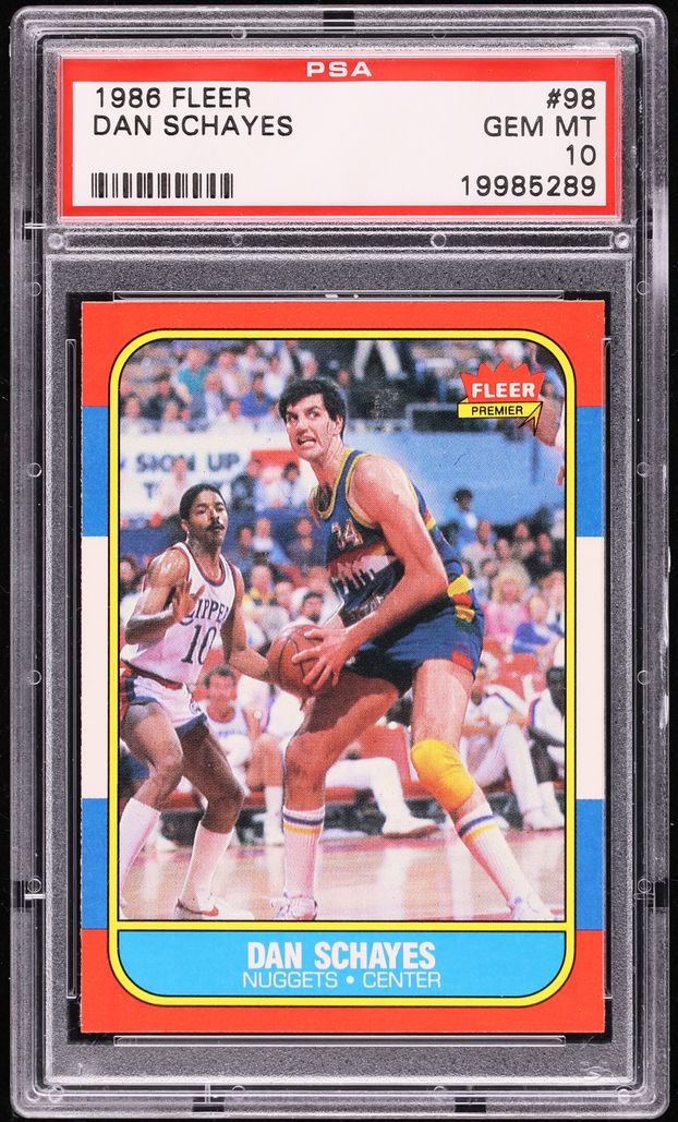 1986 Fleer Basketball Dan Schayes #98 PSA 10 GEM MINT