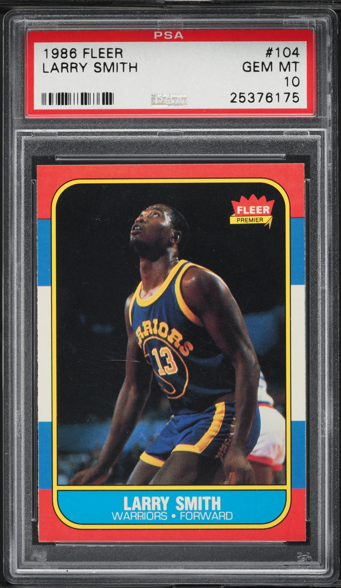 1986 Fleer Basketball Larry Smith #104 PSA 10 GEM MINT