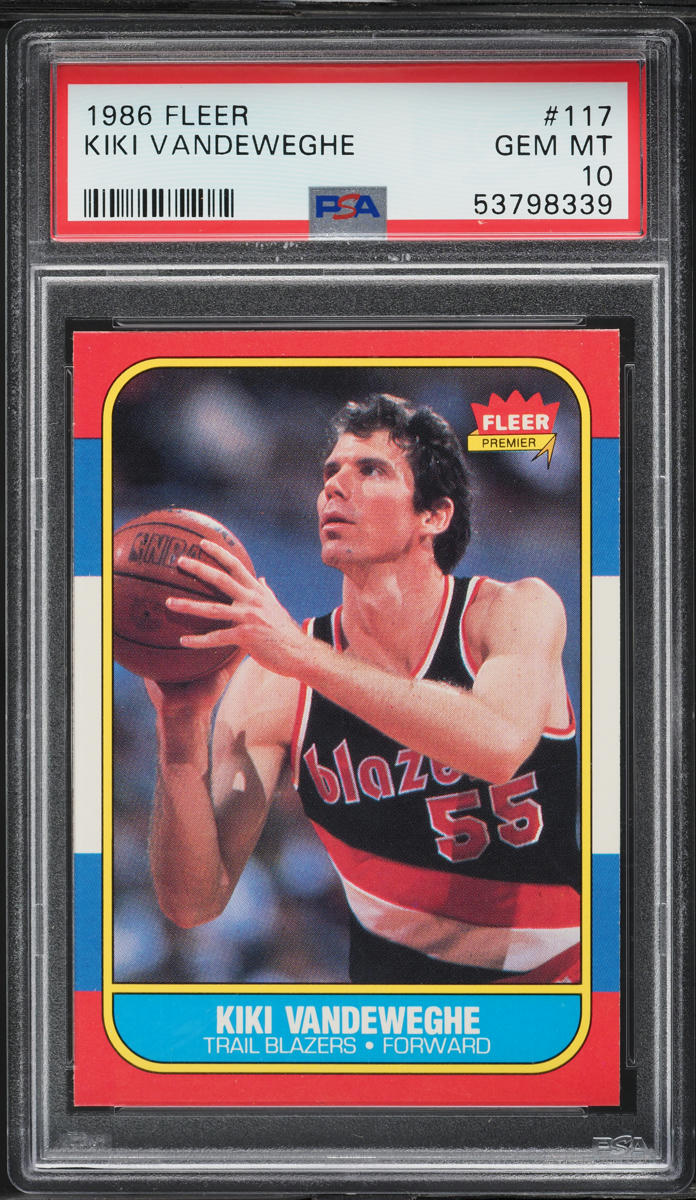 1986 Fleer Basketball Kiki Vandeweghe #117 PSA 10 GEM MINT