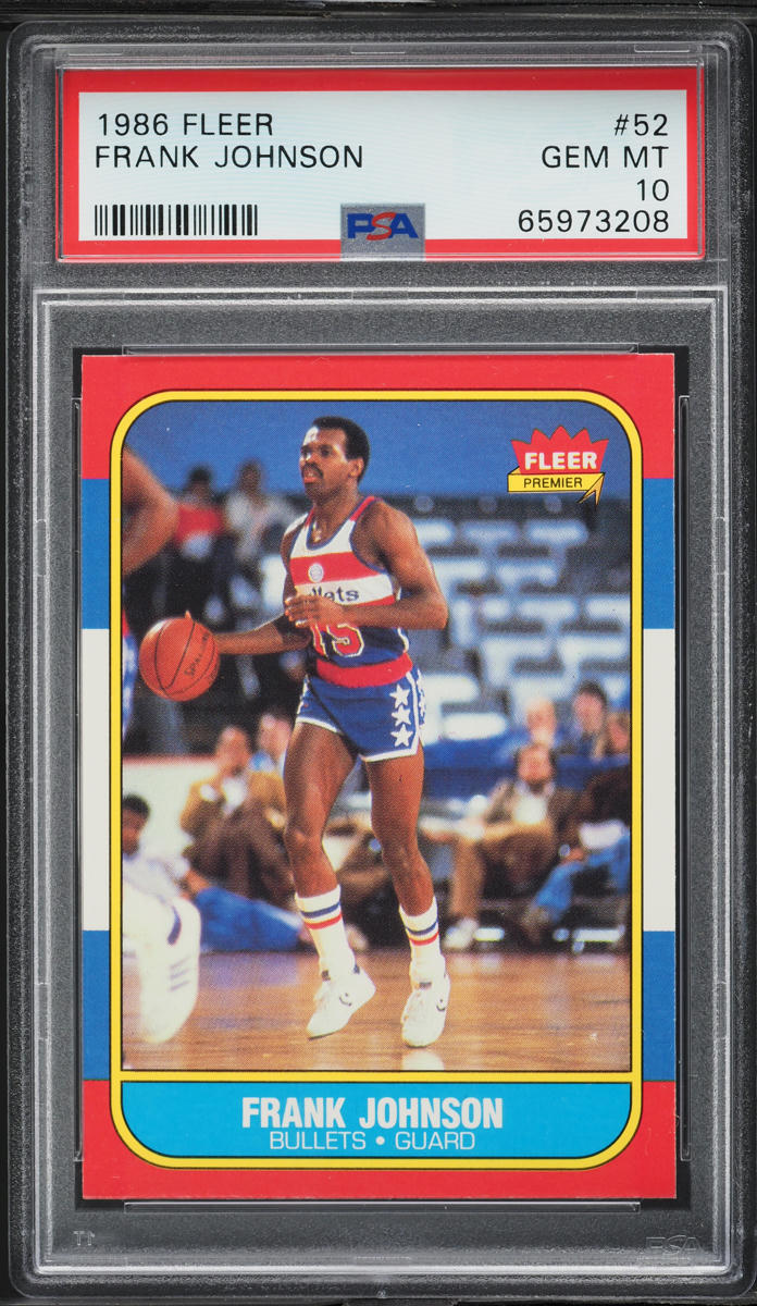 1986 Fleer Basketball Frank Johnson #52 PSA 10 GEM MINT