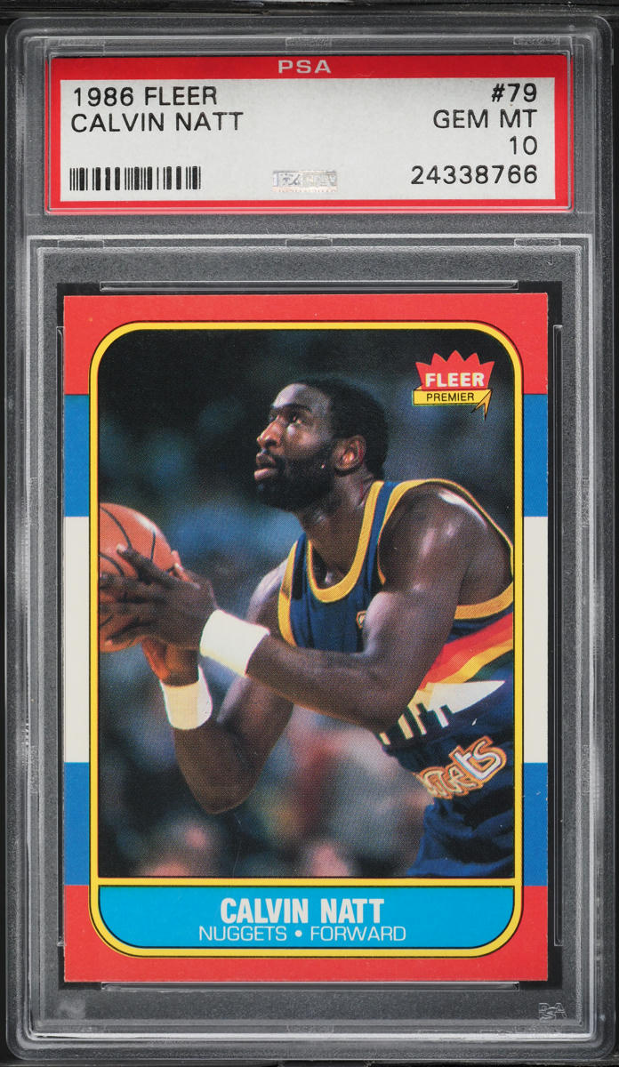 1986 Fleer Basketball Calvin Natt #79 PSA 10 GEM MINT