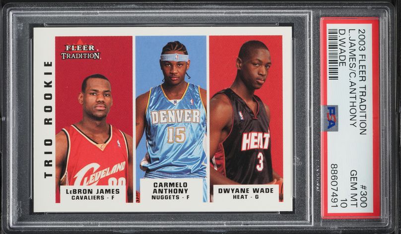 2003 Fleer Tradition LeBron James Dwyane Wade Carmelo Anthony