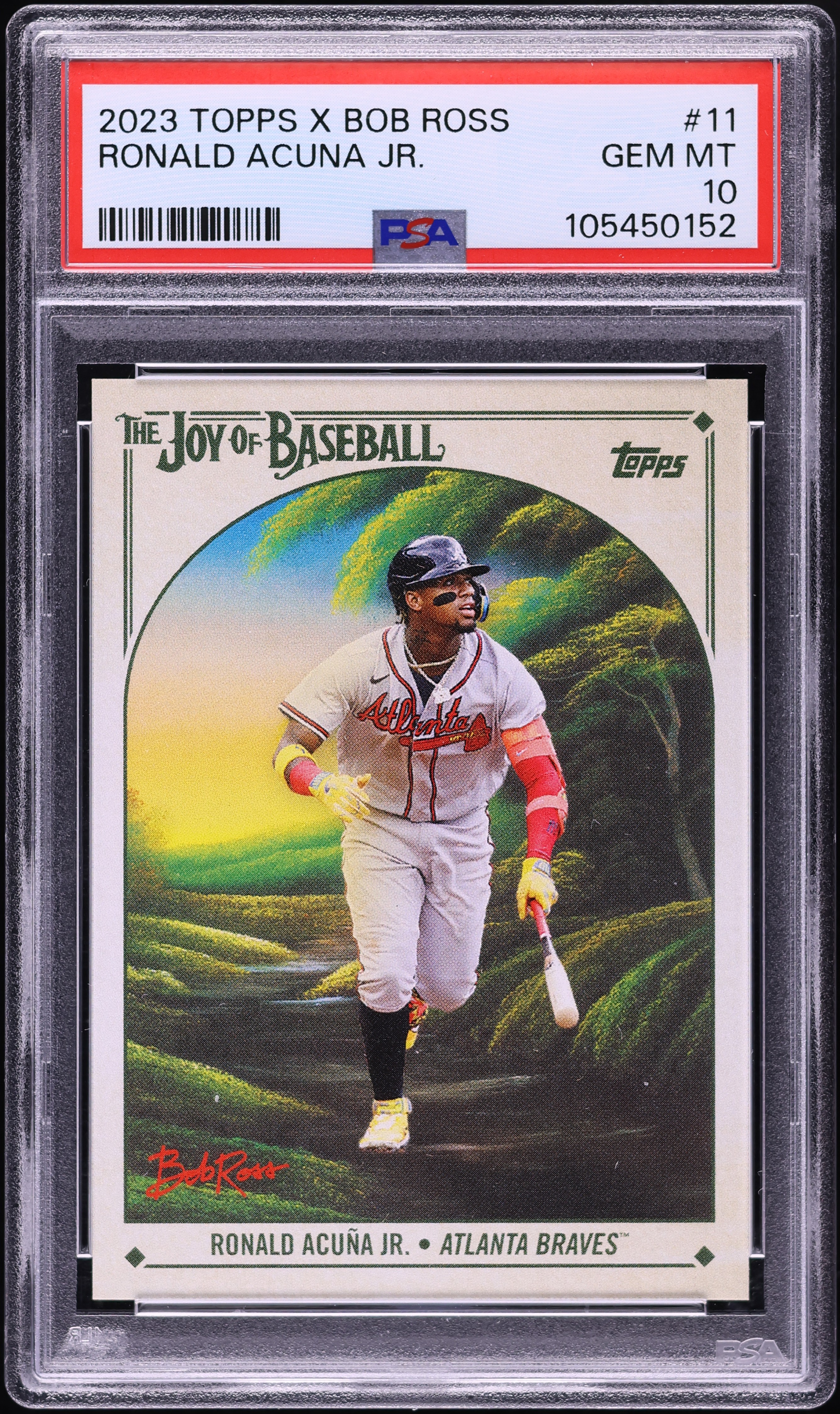2023 Topps X Bob Ross The Joy Of Baseball Ronald Acuna Jr. #11 PSA