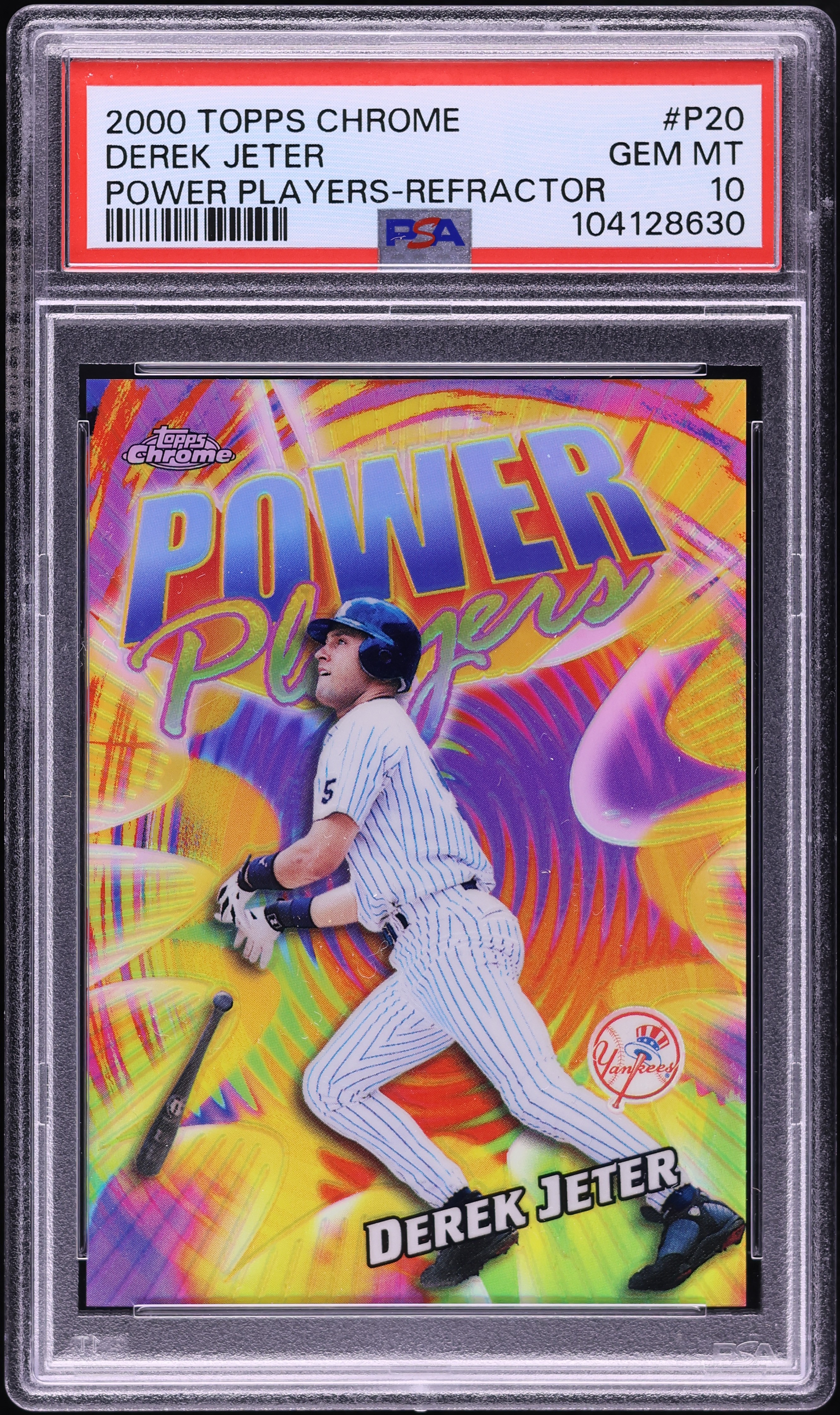 2000 Topps Chrome Power Players Refractor Derek Jeter #P20 PSA 10