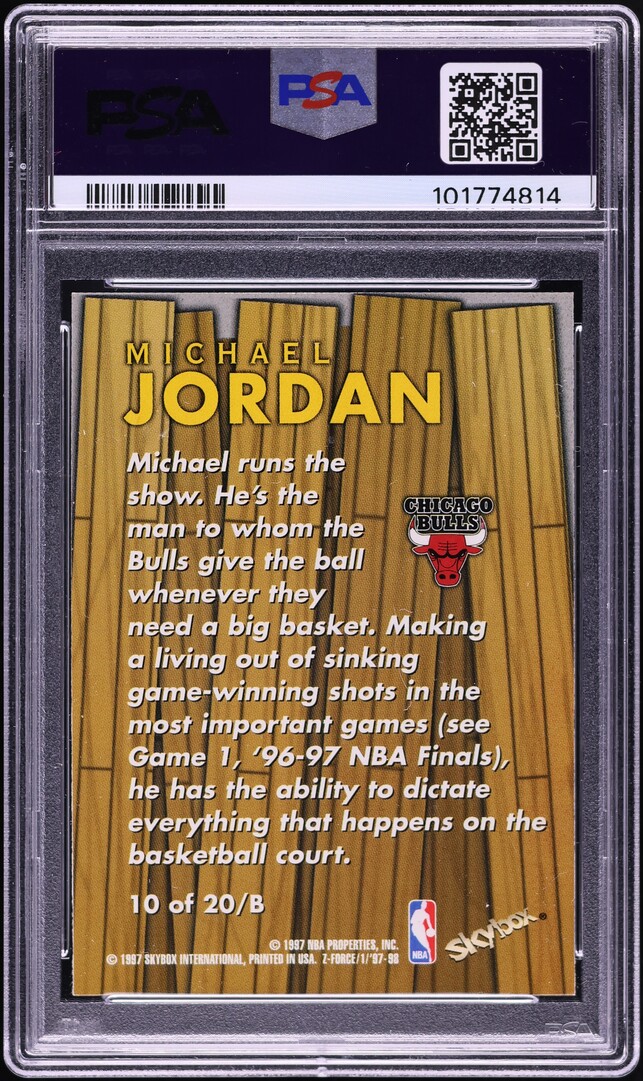 1997 Skybox Z-Force Boss Michael Jordan #10 PSA 9 MINT