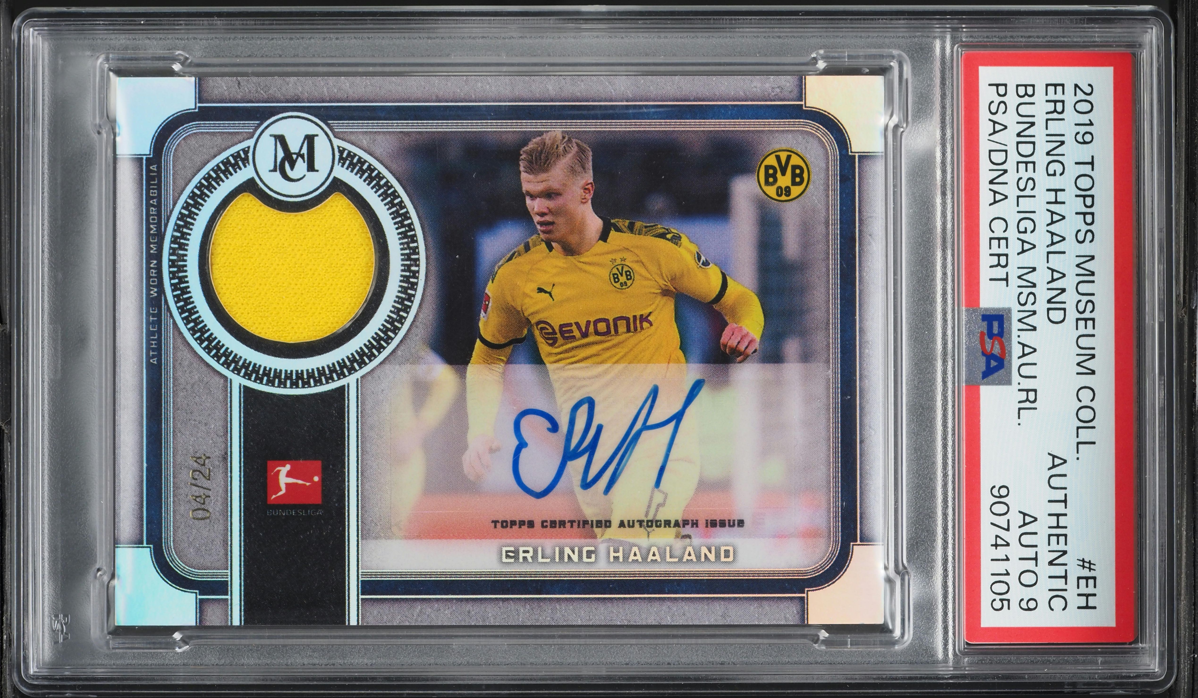 2019 Topps Museum Collection Erling Haaland ROOKIE PATCH AUTO DNA