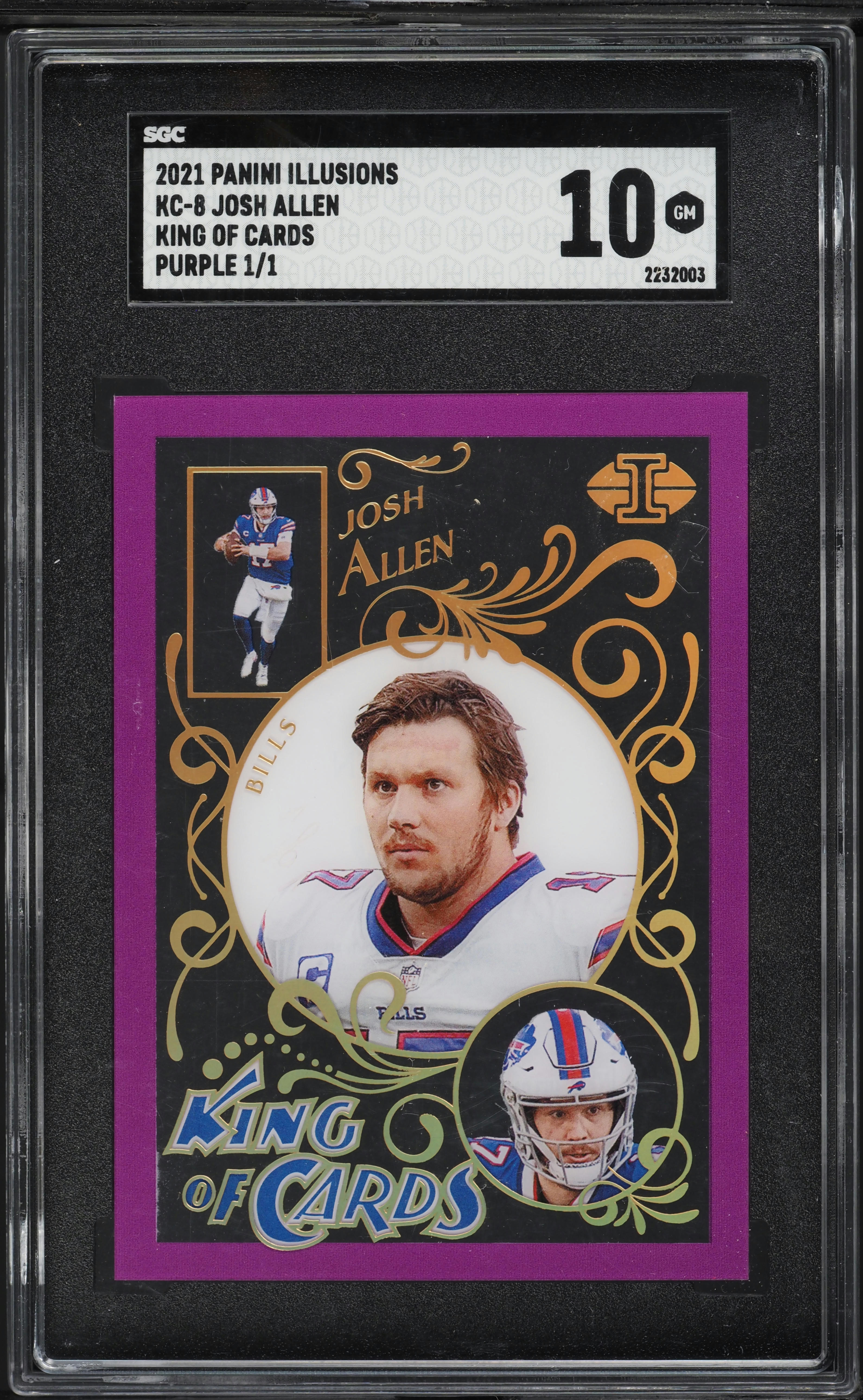 2021 Panini Illusions King Of Cards Purple Josh Allen 1/1 #KC-8