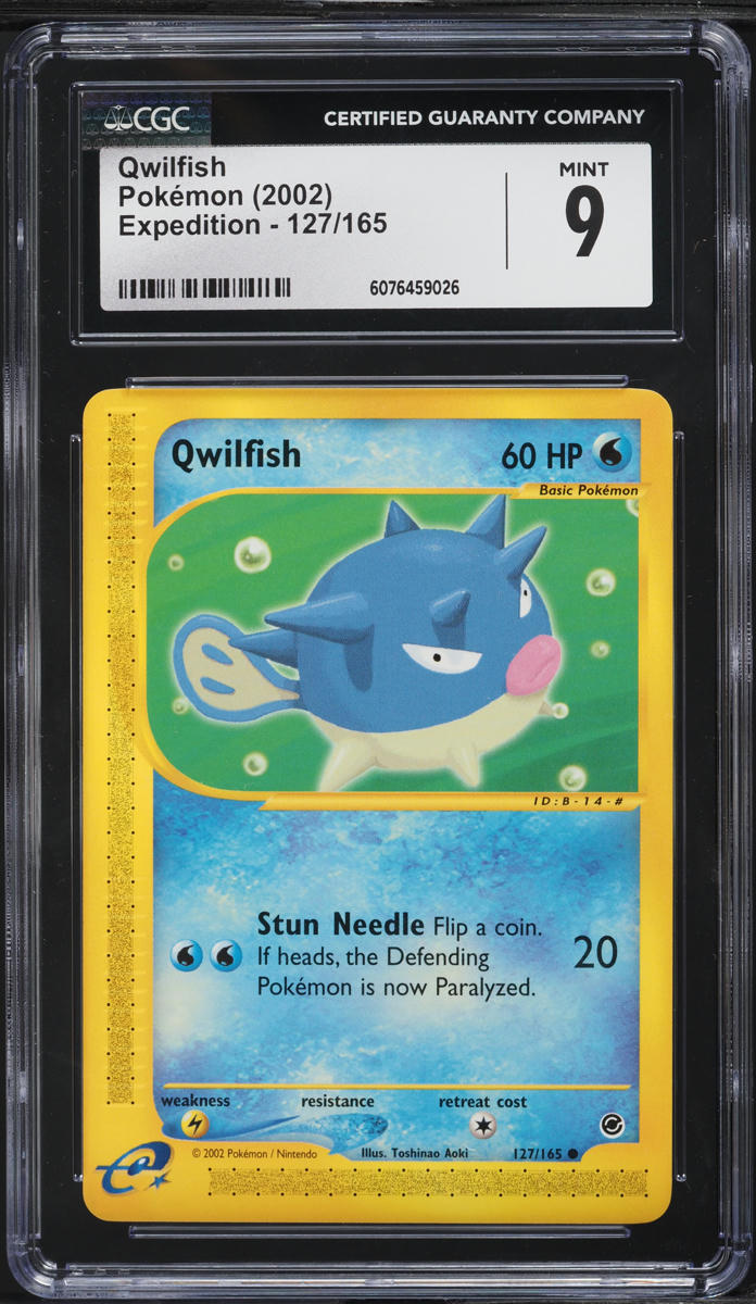 2002 Pokemon Expedition Qwilfish #127 CGC 9 MINT