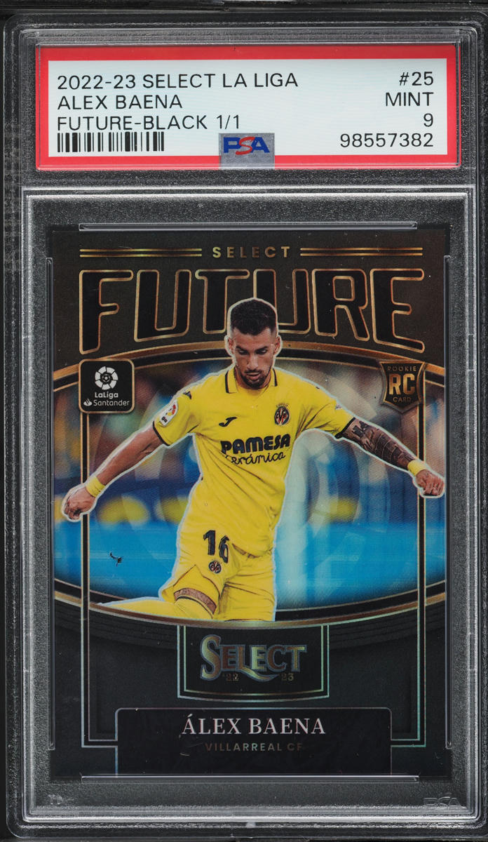 2022 Select La Liga Future Black Alex Baena ROOKIE 1/1 #25 PSA 9 MINT