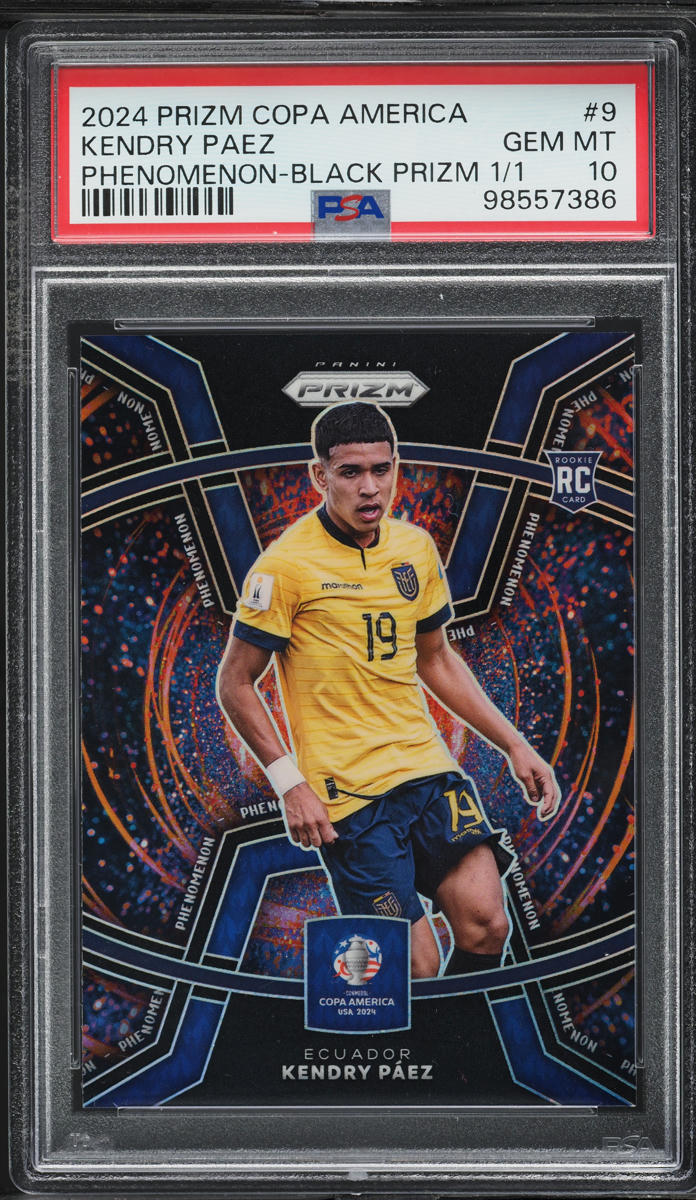 2024 Panini Prizm Copa America Phenomenon Black Kendry Paez ROOKIE
