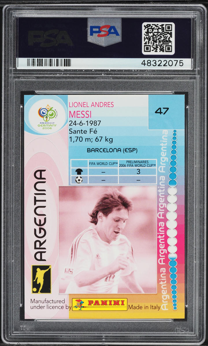 2006 Panini World Cup Germany Lionel Messi #47 PSA 10 GEM MINT