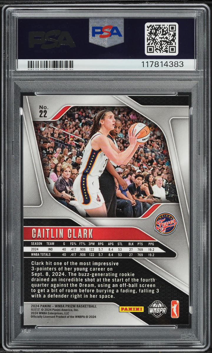 2024 Panini Prizm WNBA Caitlin Clark ROOKIE #22 PSA 10 GEM MINT
