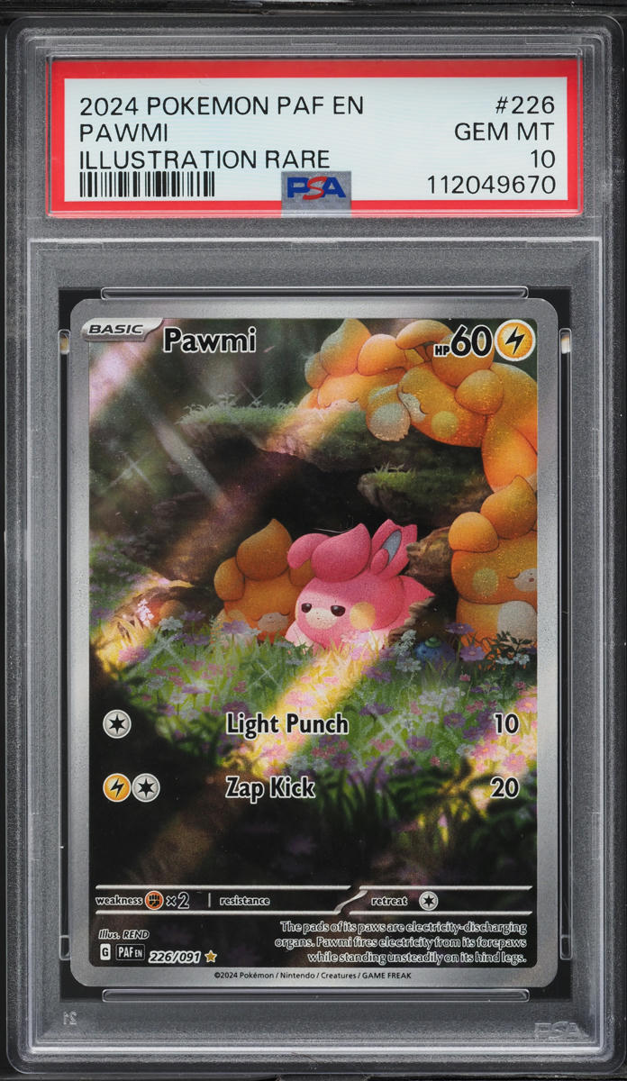 2024 Pokemon Scarlet & Violet Paldean Fates IR Pawmi #226 PSA 10 GEM MINT