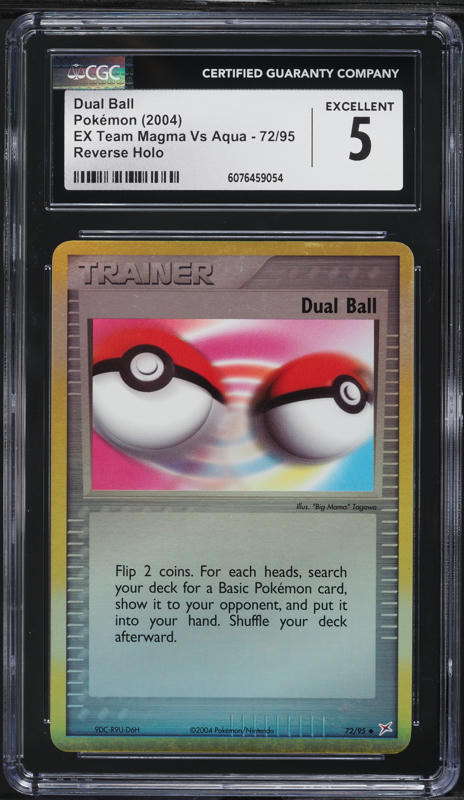 2004 Pokemon EX Team Magma Vs Aqua Reverse Holo Dual Ball #72 CGC 5 EX