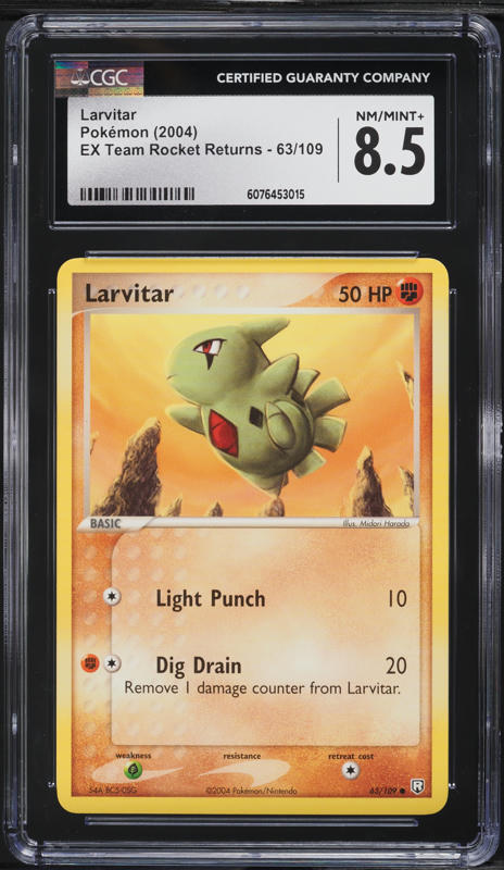 2002 Pokemon Neo Destiny Larvitar #70 CGC 9 MINT on Fanatics Collect 2002 Pokemon Neo Destiny Larvitar #70 CGC 9 MINT on Fanatics Collect