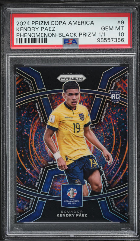 2024 Panini Prizm Copa America Phenomenon Black Kendry Paez ROOKIE
