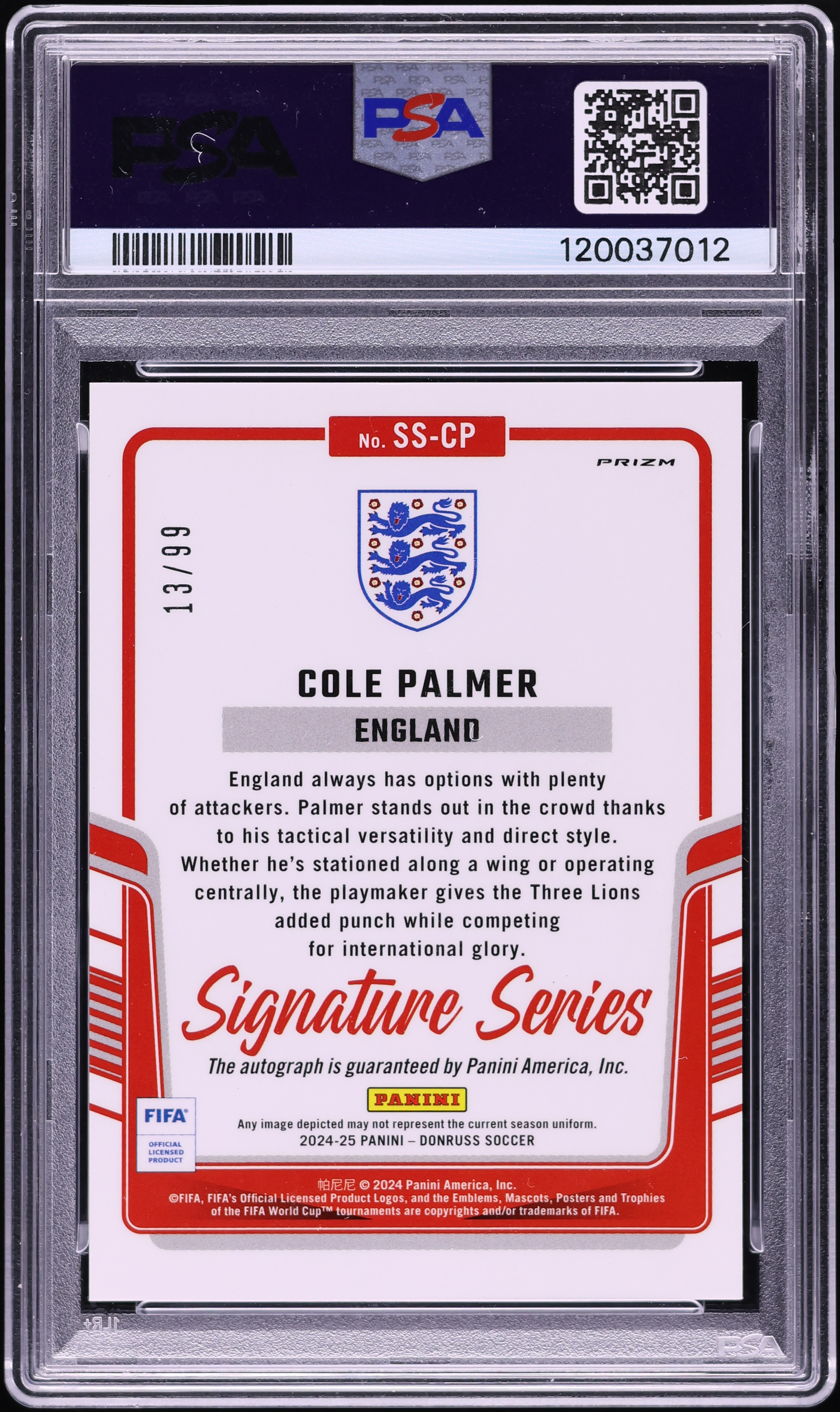 2024 Donruss FIFA Dragon Scale Cole Palmer AUTO /99 #SS-CP