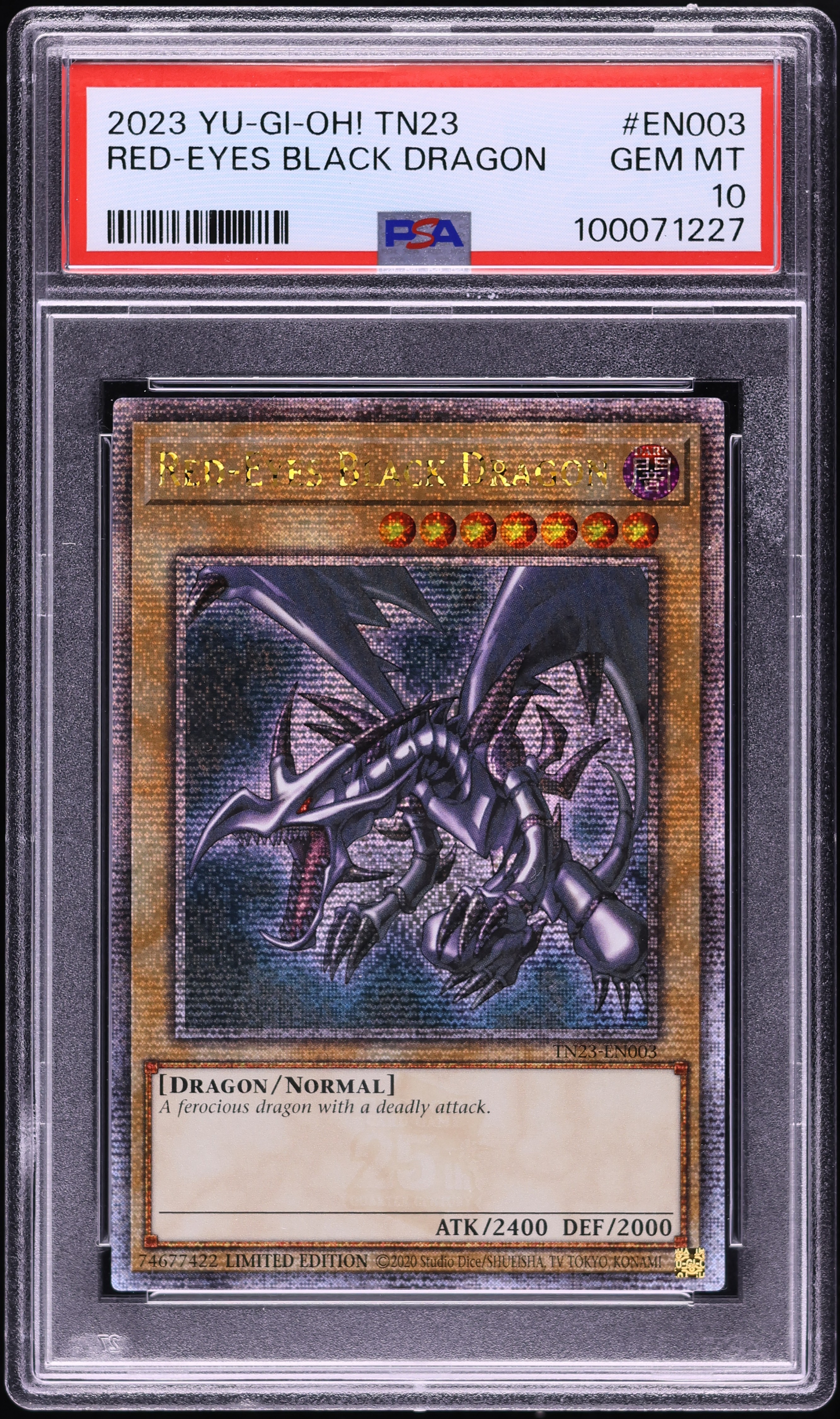 2023 Yu-Gi-Oh! 25th Anniversary Red Eyes Black Dragon #TN23-EN003