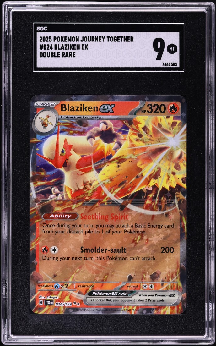 2025 Pokemon Scarlet & Violet Journey Together Holo Blaziken ex #24 SGC 9  MINT on Fanatics Collect