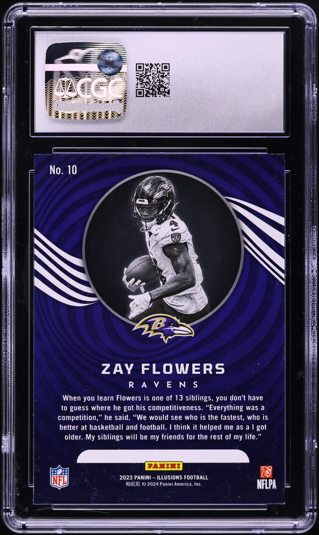 2023 Panini Illusions Retail Zay Flowers ROOKIE #10 CGC 8.5 NM-MT+