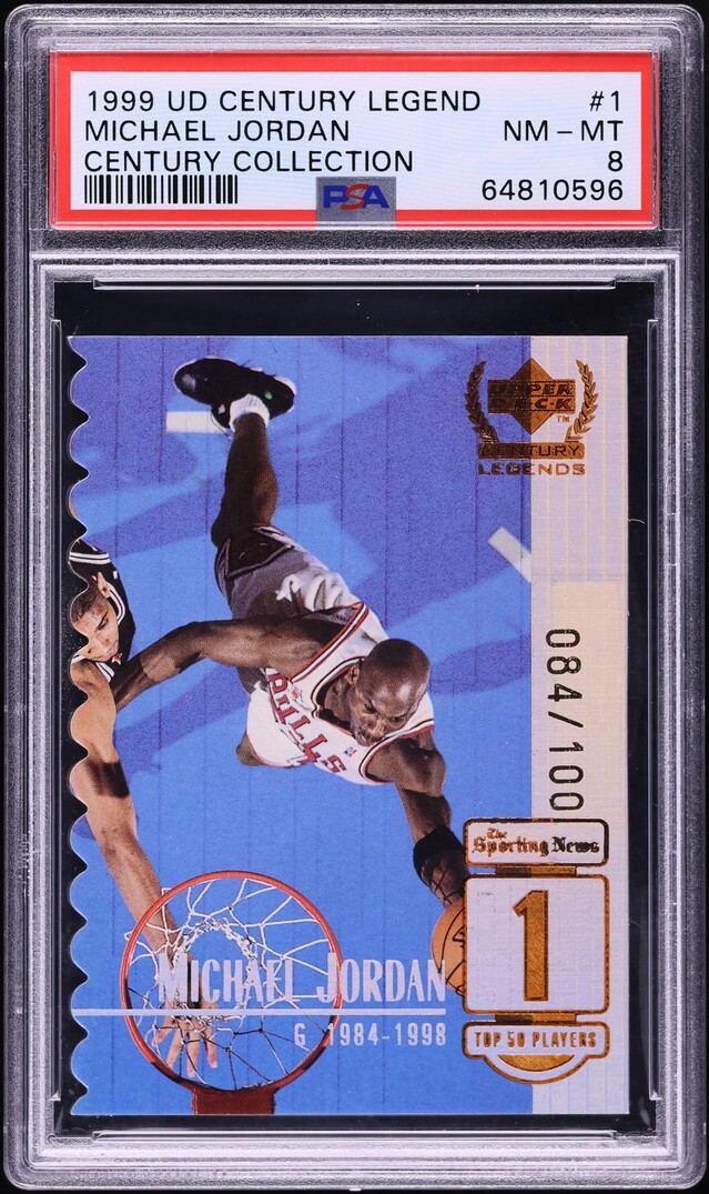 1998 Upper Deck Century Legends Century Collection Michael Jordan /100 #1 PSA 8