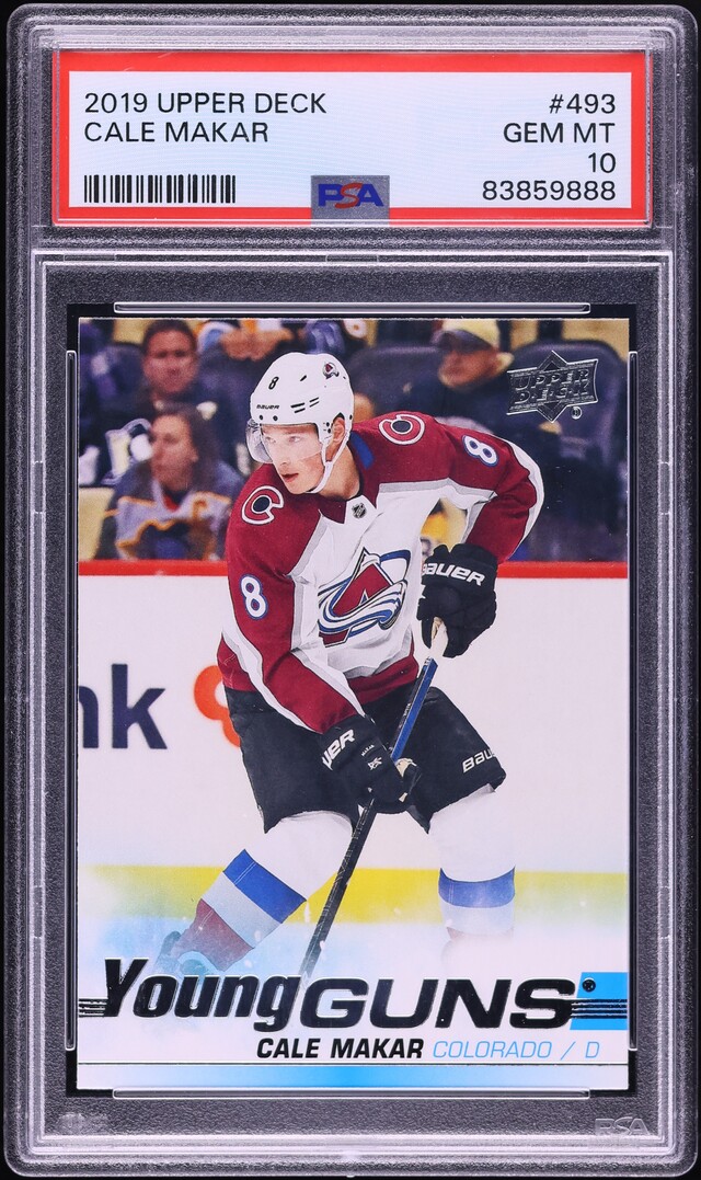 2019 Upper Deck Young Guns Cale Makar ROOKIE #493 PSA 10 GEM MINT