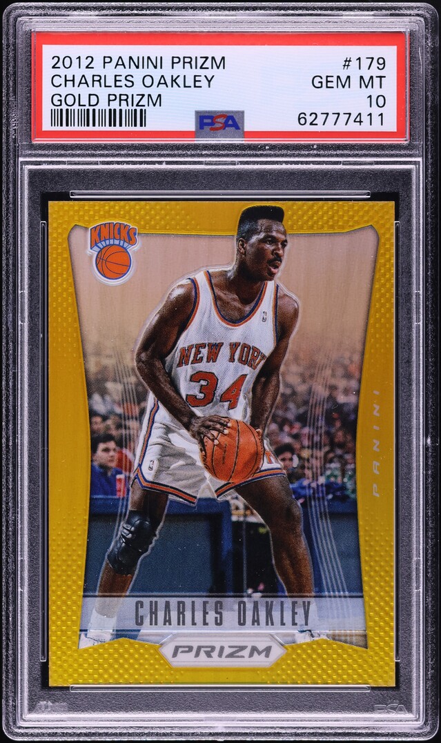 2012 Panini Prizm Gold Charles Oakley /10 #179 PSA 10 GEM MINT