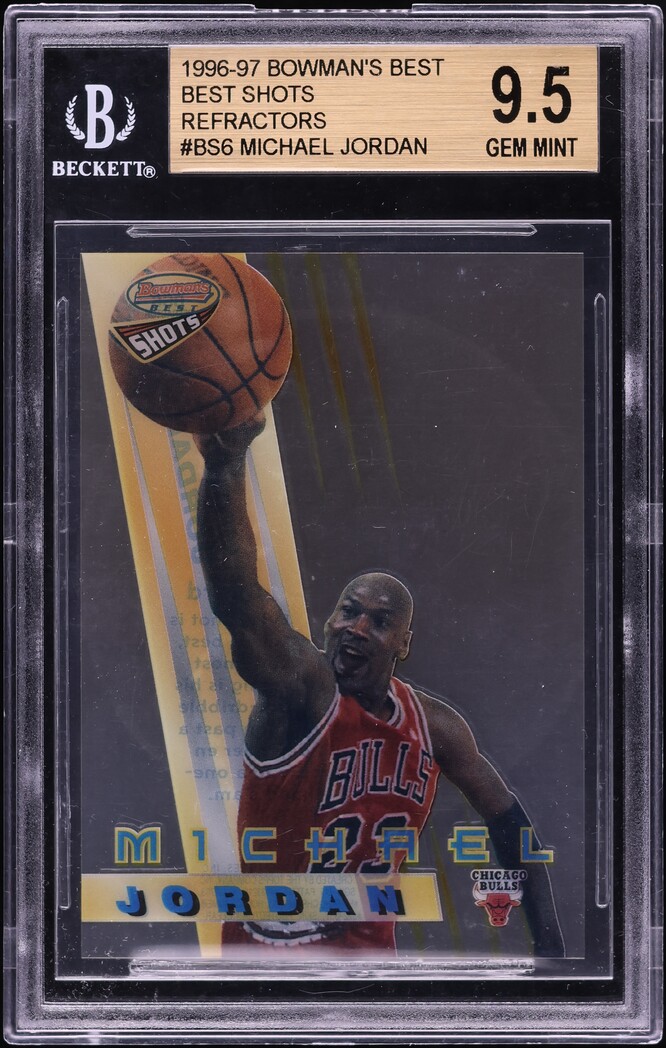 1996 Bowman's Best Shots Refractor Michael Jordan #BS6 BGS 9.5 GEM