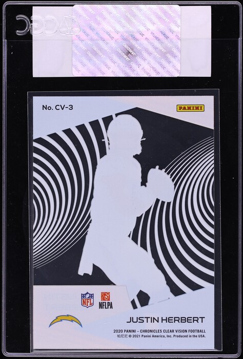 2020 Panini Chronicles Clear Vision Justin Herbert ROOKIE #CV-3 CGC AUTH