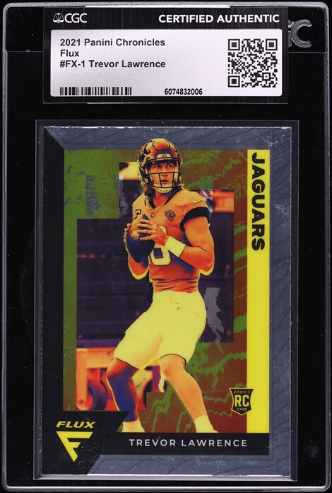 2021 Panini Chronicles Flux Trevor Lawrence ROOKIE #FX-1 CGC AUTH