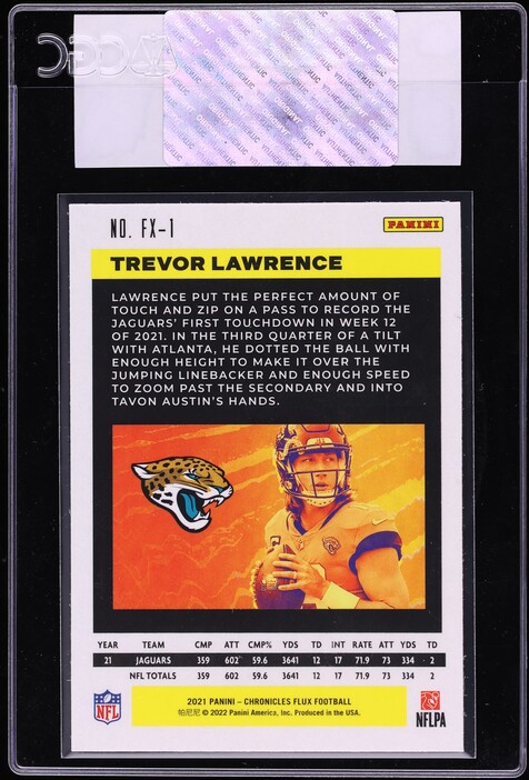 2021 Panini Chronicles Flux Trevor Lawrence ROOKIE #FX-1 CGC AUTH