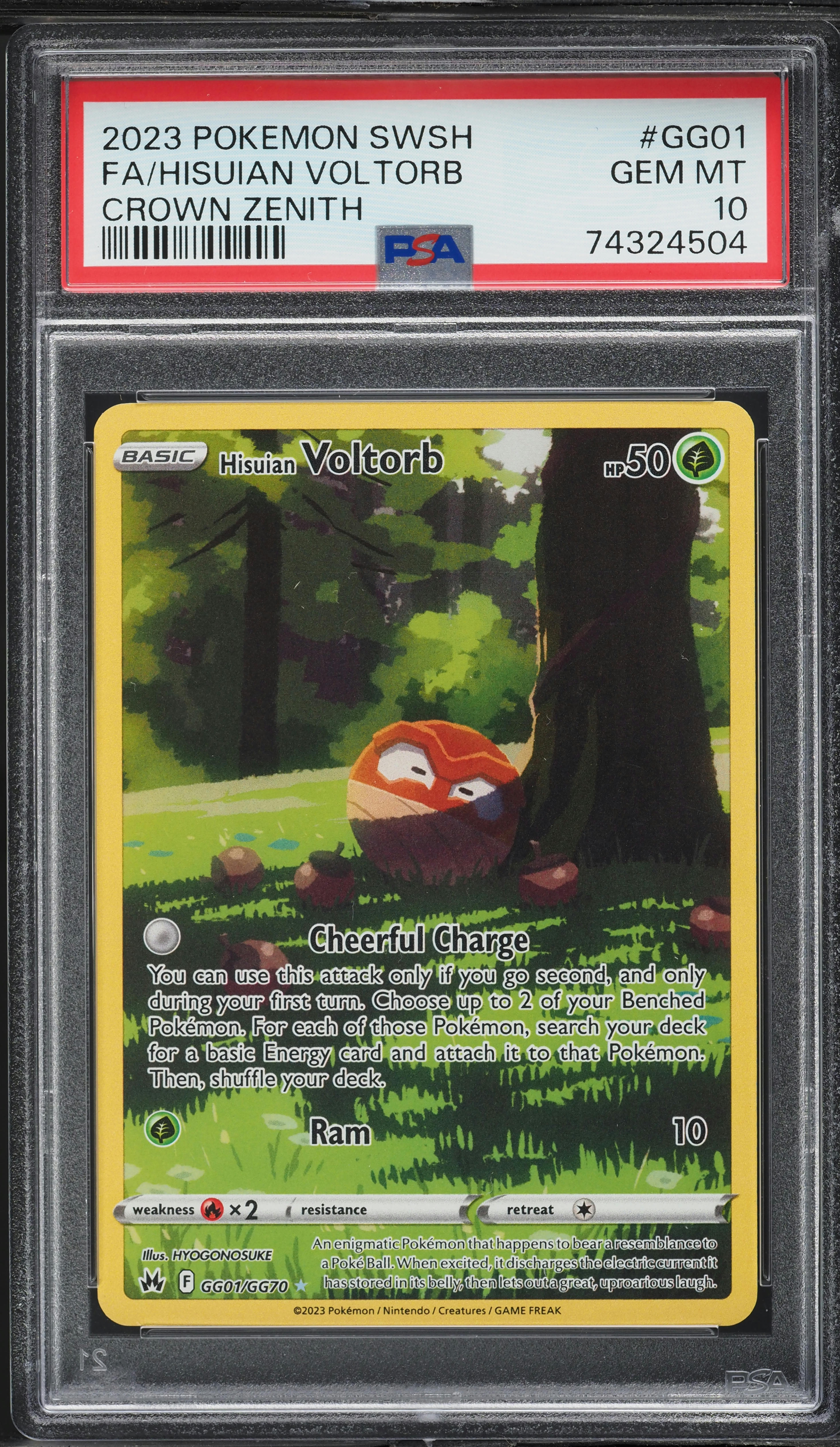 2023 Pokemon SWSH Crown Zenith Full Art Hisuian Voltorb #GG01 PSA 10 GEM  MINT on Fanatics Collect