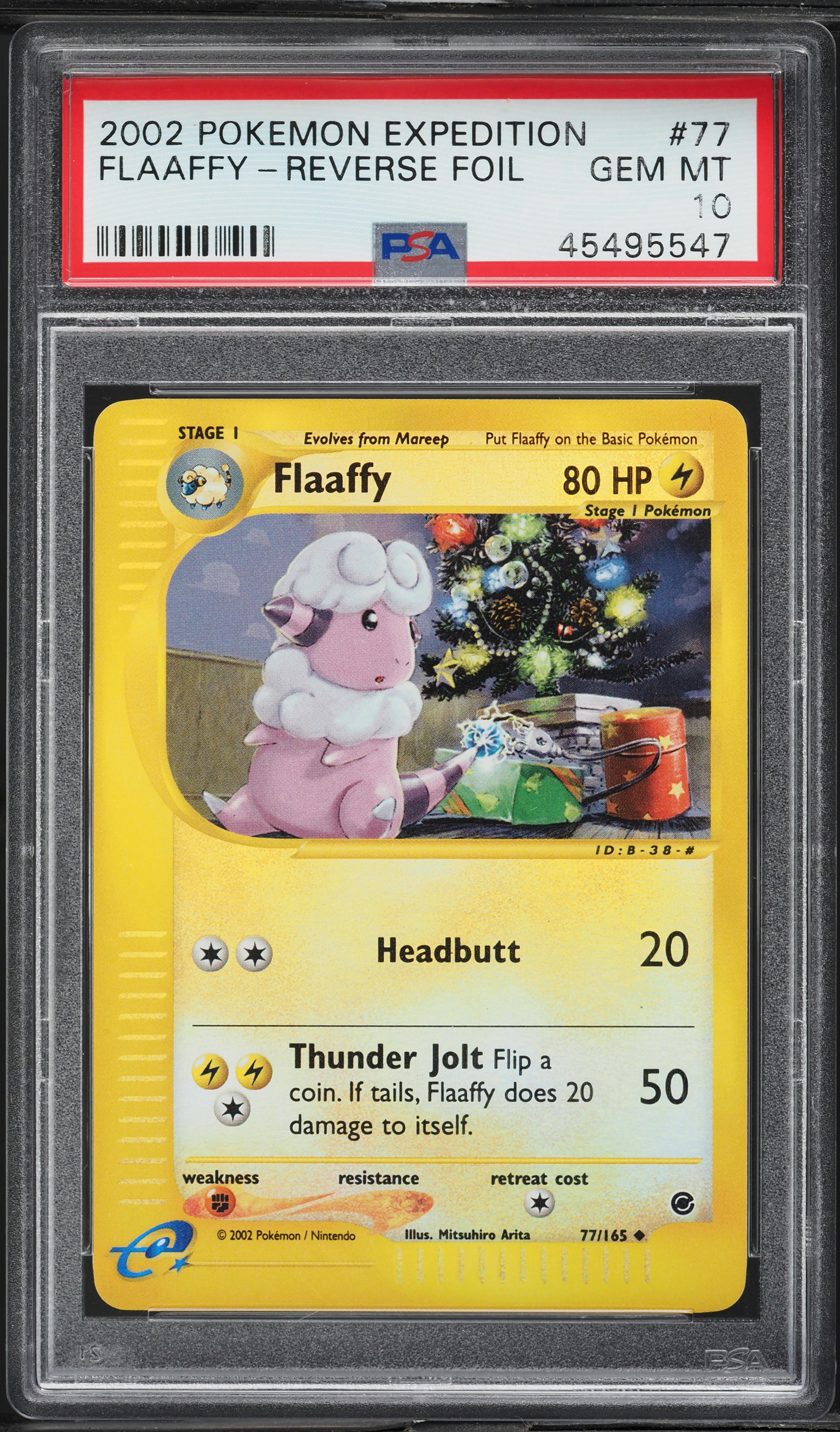 2002 Pokemon Expedition Reverse Holo Flaaffy #77 PSA 10 GEM MINT