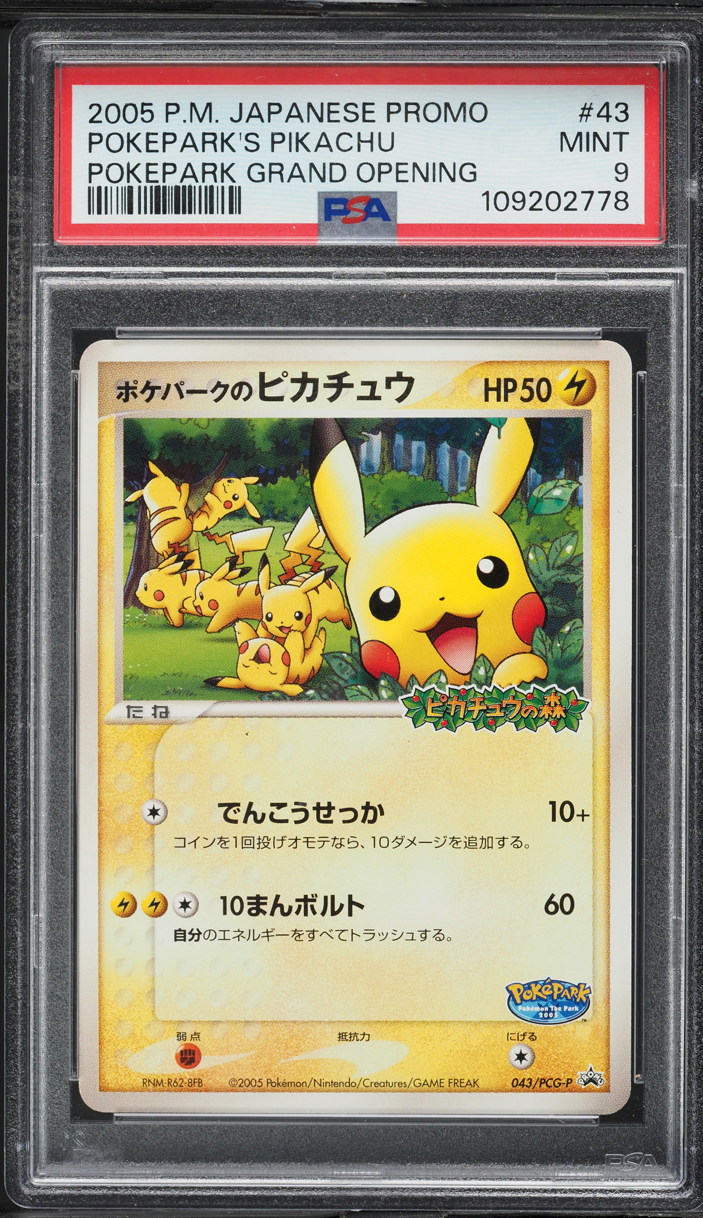 2005 Pokemon Japanese Promo Grand Opening Pokepark's Pikachu #43