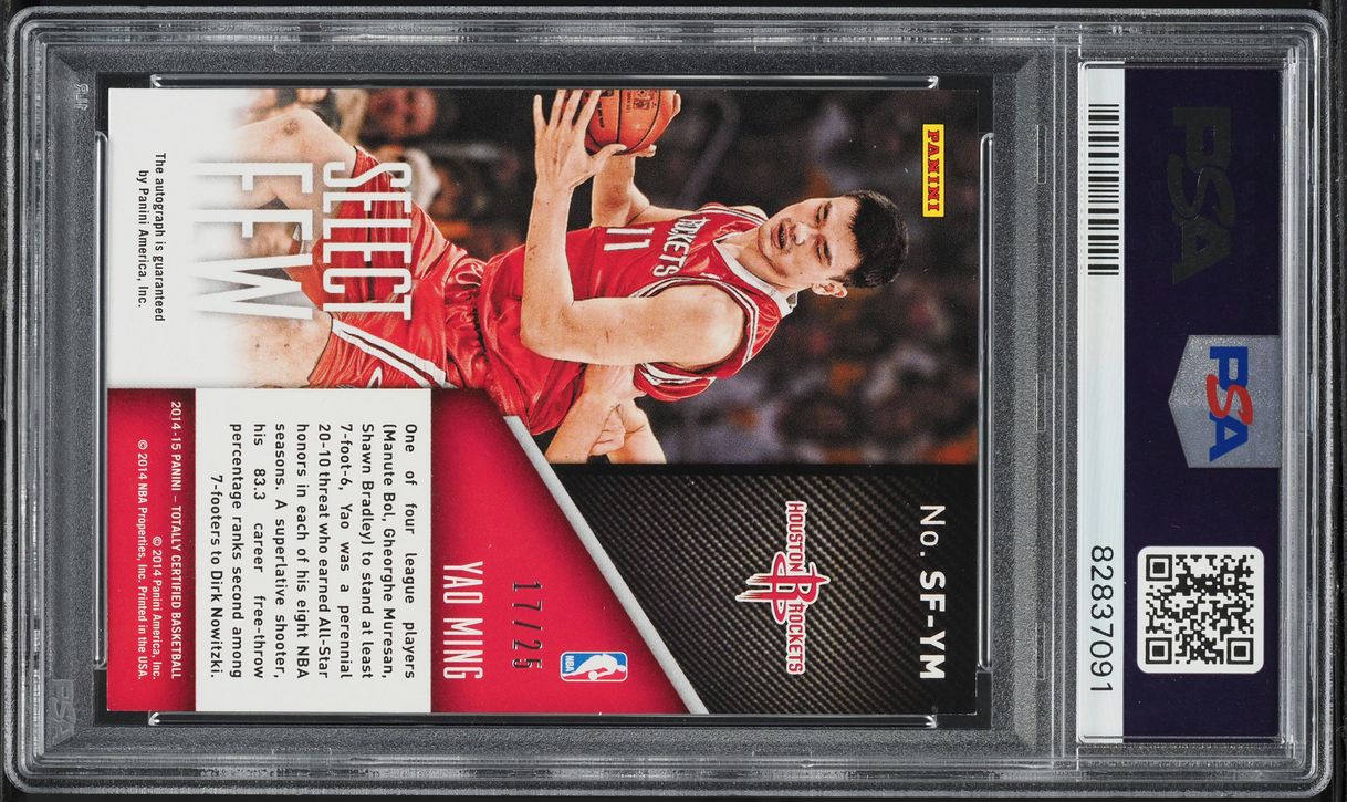 2014 Totally Certified Select Few Signatures Mirror Yao Ming AUTO