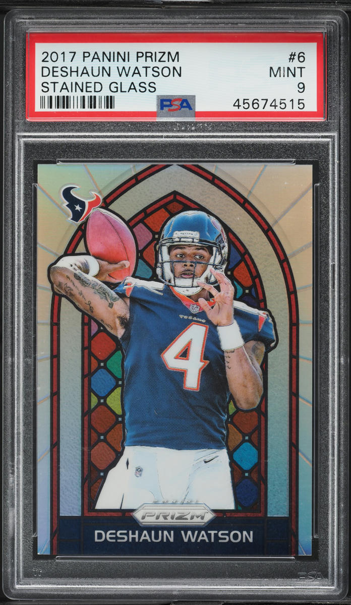 2017 Panini Prizm Stained Glass Deshaun Watson ROOKIE #6 PSA 9 MINT